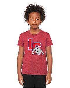 BELLA + CANVAS - Youth Unisex Jersey Tee - DTG - Las Cruces Esports Logo 2-Heather Red
