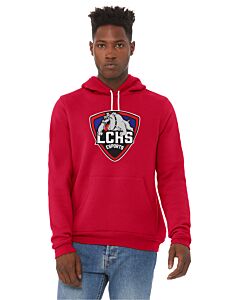 BELLA+CANVAS ® Unisex Sponge Fleece Pullover Hoodie - DTG - Las Cruces Esports Logo 1 -Red