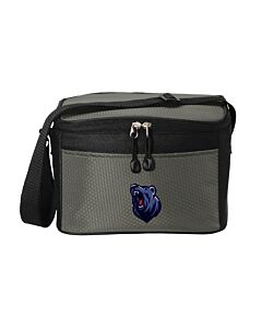 Port Authority® 6-Can Cube Cooler - Embroidery - La Cueva High School - Logo 1-Grey/Black