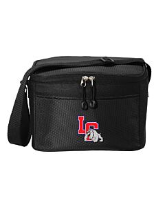 Port Authority® 6-Can Cube Cooler - Embroidery - Las Cruces Esports Logo 2-Black/Black