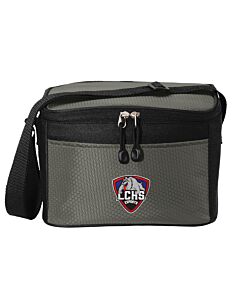 Port Authority® 6-Can Cube Cooler - Embroidery - Las Cruces Esports Logo 1-Gray/Black