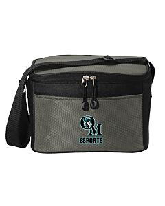 Port Authority® 6-Can Cube Cooler - Embroidery - Organ Mountain Esports-Gray/Black