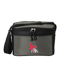 Port Authority® 6-Can Cube Cooler - Embroidery - Las Cruces Esports Logo 2-Gray/Black