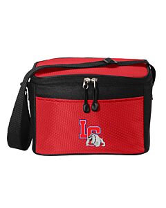 Port Authority® 6-Can Cube Cooler - Embroidery - Las Cruces Esports Logo 2-Red/Black