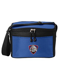 Port Authority® 6-Can Cube Cooler - Embroidery - Las Cruces Esports Logo 1-Twilight Blue/Black