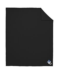 Port &amp; Company® Core Fleece Sweatshirt Blanket - Embroidery - La Cueva High School - Logo 2-Black