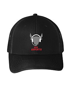 Port Authority® Snapback Trucker Cap - Embroidery - Sandia High School -Black