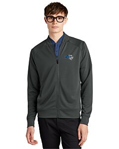Mercer+Mettle™ Double-Knit Bomber - Del Norte High School - Embroidery -Anchor Grey