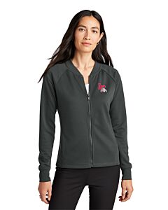 MERCER+METTLE™ Women's Double-Knit Bomber - Embroidery - Las Cruces Esports Logo 2-Anchor Gray