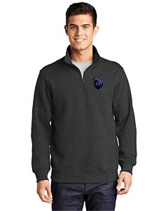 Sport-Tek® 1/4-Zip Sweatshirt - La Cueva - Embroidery - Logo 1-Graphite Heather
