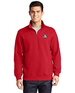 Sport-Tek® 1/4-Zip Sweatshirt - Embroidery - Las Cruces Esports Logo 1-True Red