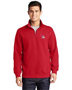 Sport-Tek® 1/4-Zip Sweatshirt - Embroidery - Las Cruces Esports Logo 2-True Red